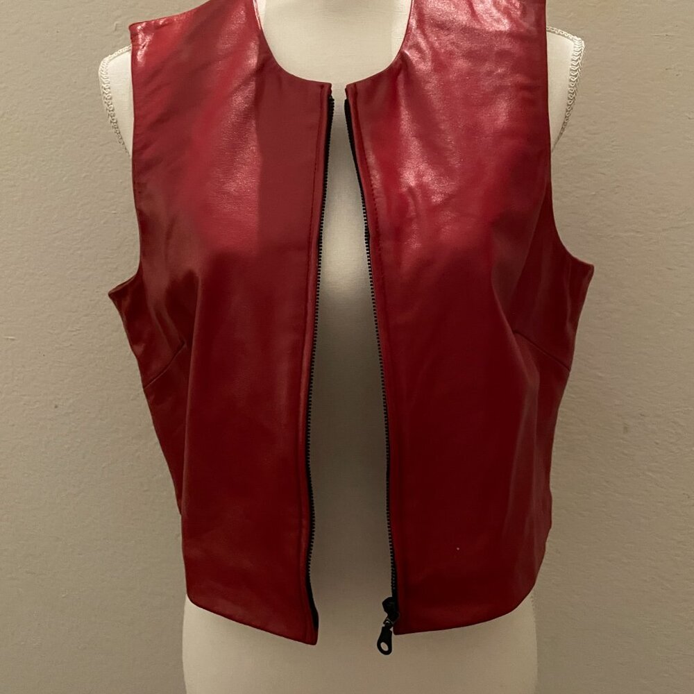 Stonebridge Red Leather Vest PM
